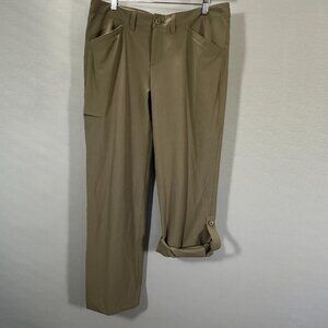 Eddie Bauer Travex Pants Womens 10  Convertible Leg Brown Stretch Cargo Pockets